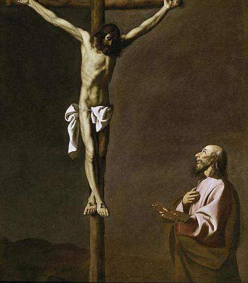 Francisco de Zurbaran Saint Luke as a painter, before Christ on the Cross